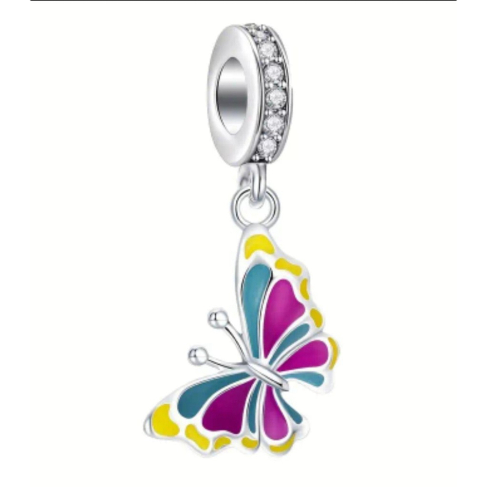 Butterfly Charm Purple Teal
